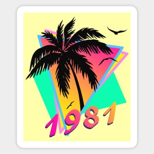 1981 Tropical Sunset Sticker